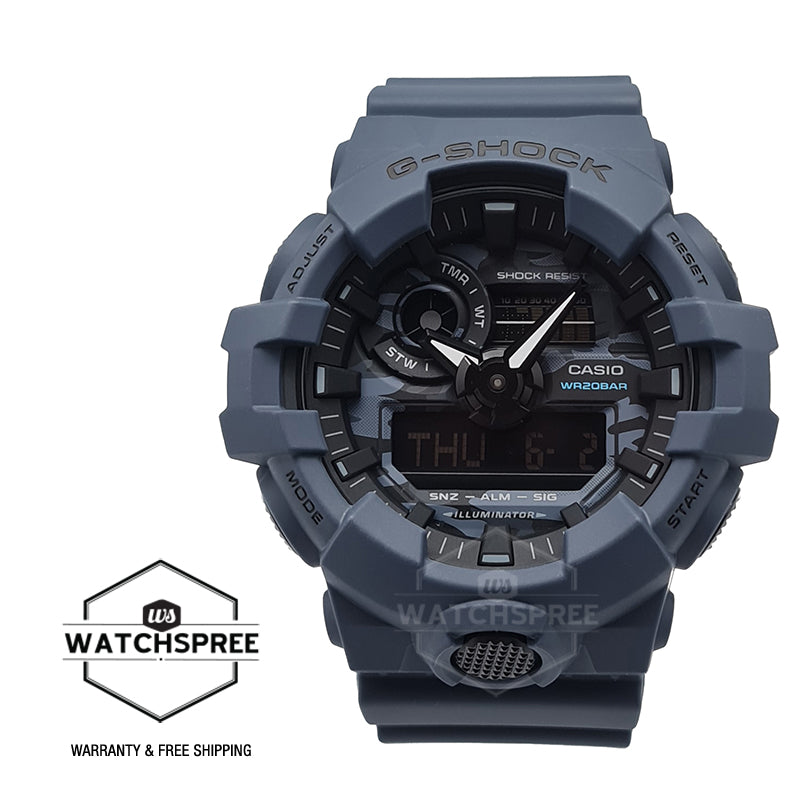 Casio G-Shock Special Colour Model GA-700 Lineup Blue Resin Band Watch GA700CA-2A GA-700CA-2A Watchspree