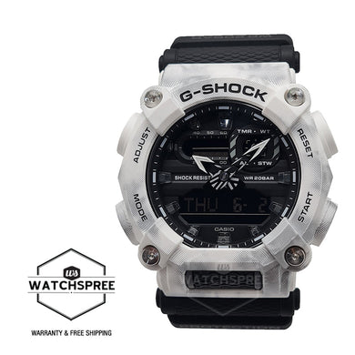 Casio G-Shock Special Colour Model GA-900 Lineup Frozen Forest White Camouflage Resin Band Watch GA900GC-7A GA-900GC-7A Watchspree