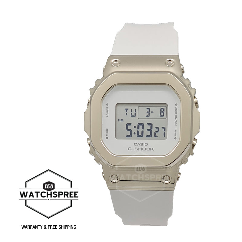 Casio G-Shock Square Design GM-S5600 Lineup for Ladies' White Resin Band Watch GMS5600G-7D GM-S5600G-7D GM-S5600G-7 Watchspree