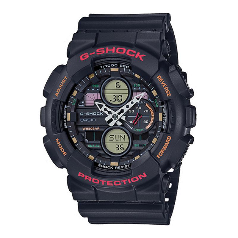 Casio G-Shock Standard Analog-Digital GA series Black Resin Band Watch GA140-1A4 GA-140-1A4 Watchspree