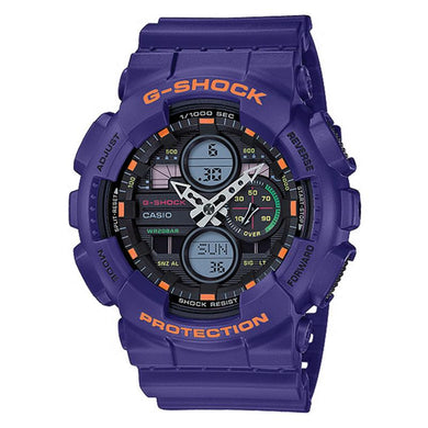 Casio G-Shock Standard Analog-Digital GA series Purple Resin Band Watch GA140-6A GA-140-6A Watchspree