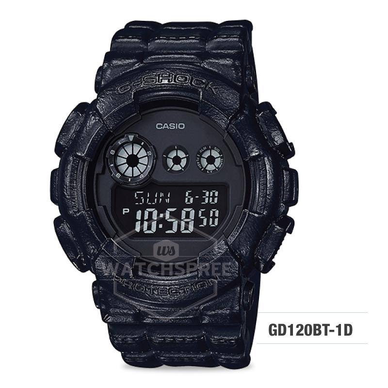Casio G-Shock Standard Digital Black Resin Band Watch GD120BT-1D GD-120BT-1D Watchspree
