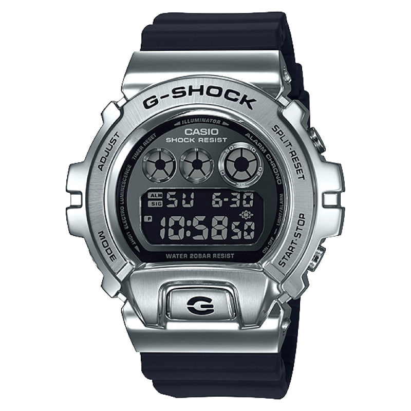 Casio G-Shock Standard Digital Metal-Covered Bezel Black Resin Band Watch GM6900-1D GM-6900-1D GM-6900-1 Watchspree