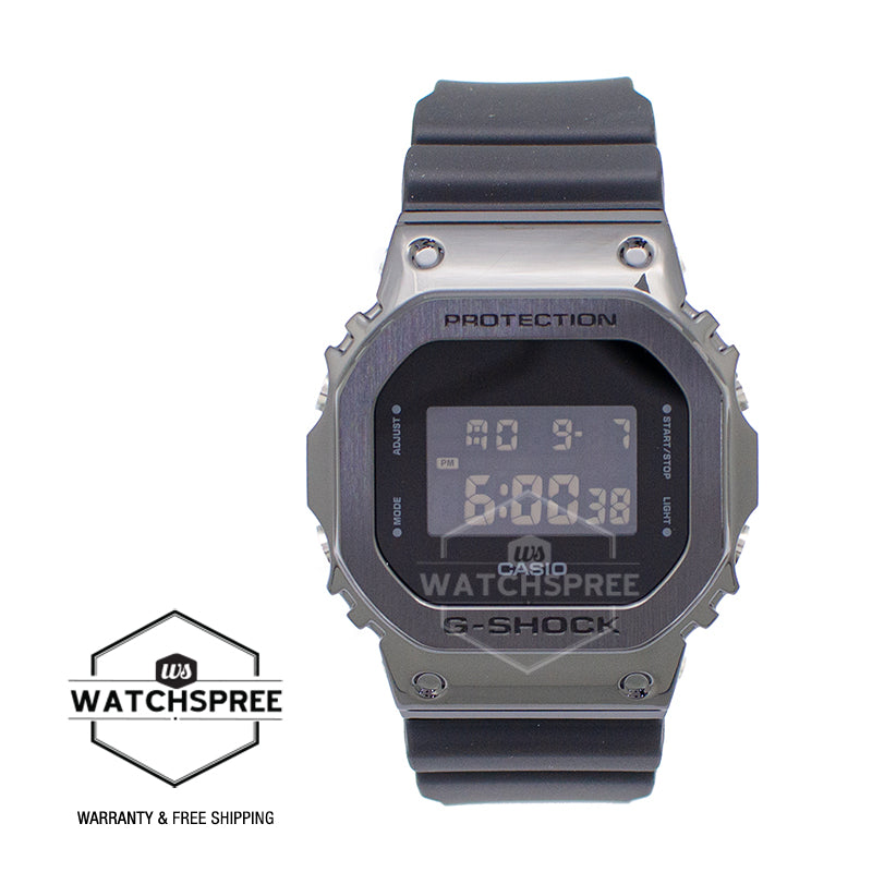 Casio G-Shock Standard Square-Faced Digital Black Resin Band Watch GM5600B-1D GM-5600B-1D GM-5600B-1 Watchspree