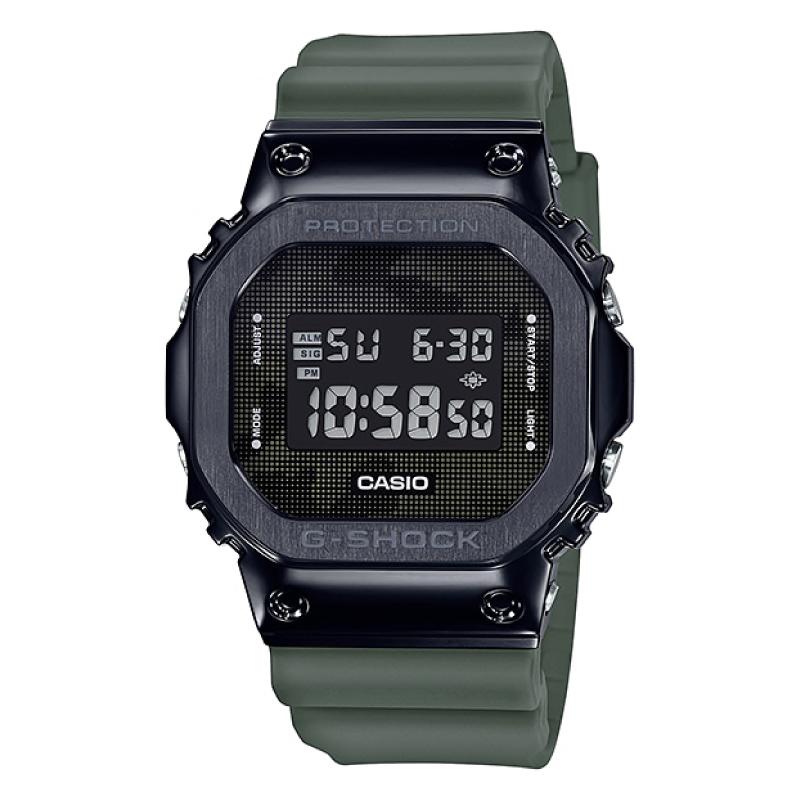 Casio G-Shock Standard Square-Faced Digital Green Resin Band Watch GM5600B-3D GM-5600B-3D GM-5600B-3 Watchspree
