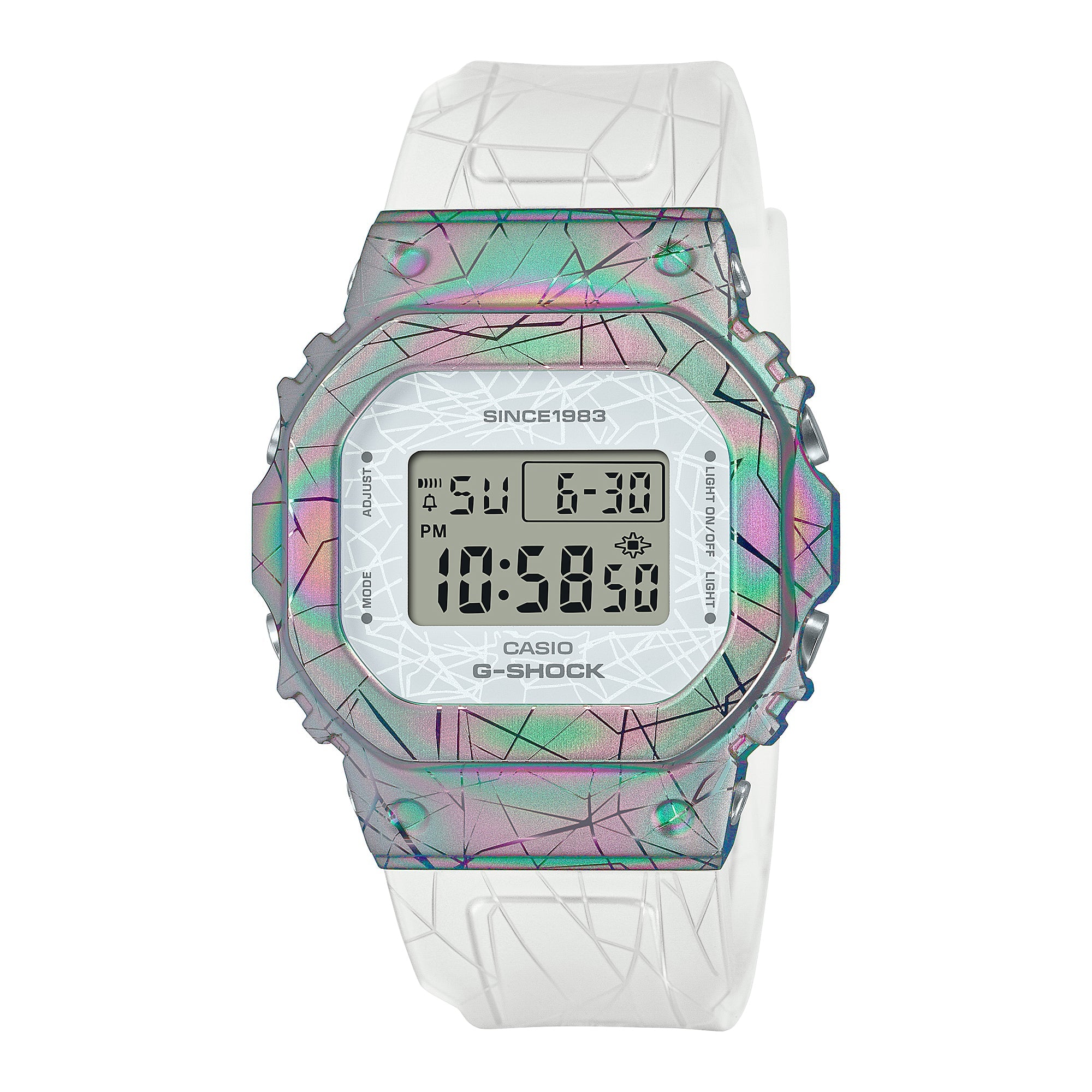 Casio G-Shock for Ladies' 40th Anniversary Adventurer’s Stone Limited Edition White Translucent Hot Stamped Resin Band Watch GMS5640GEM-7D GM-S5640GEM-7D GM-S5640GEM-7 Watchspree