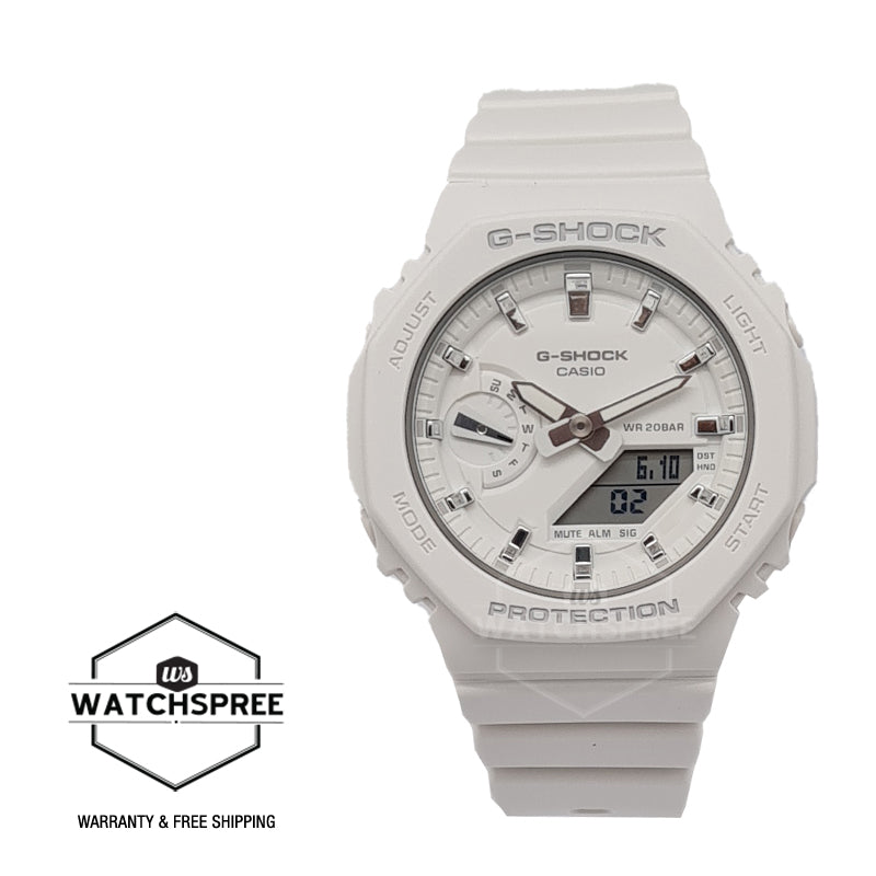 Casio G-Shock for Ladies' Carbon Core Guard Structure GMA-S2100 Lineup White Resin Band Watch GMAS2100-7A GMA-S2100-7A Watchspree