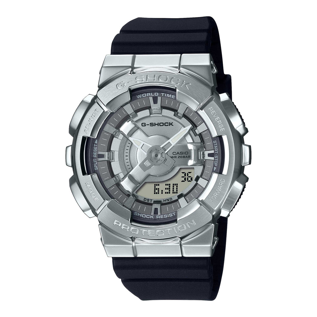 Casio G-Shock for Ladies' GM-110 Lineup Metal-Clad Black Resin Band Watch GMS110-1A GM-S110-1A Watchspree