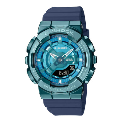 Casio G-Shock for Ladies' GM-110 Lineup Metal-Clad Blue Resin Band Watch GMS110LB-2A GM-S110LB-2A Watchspree
