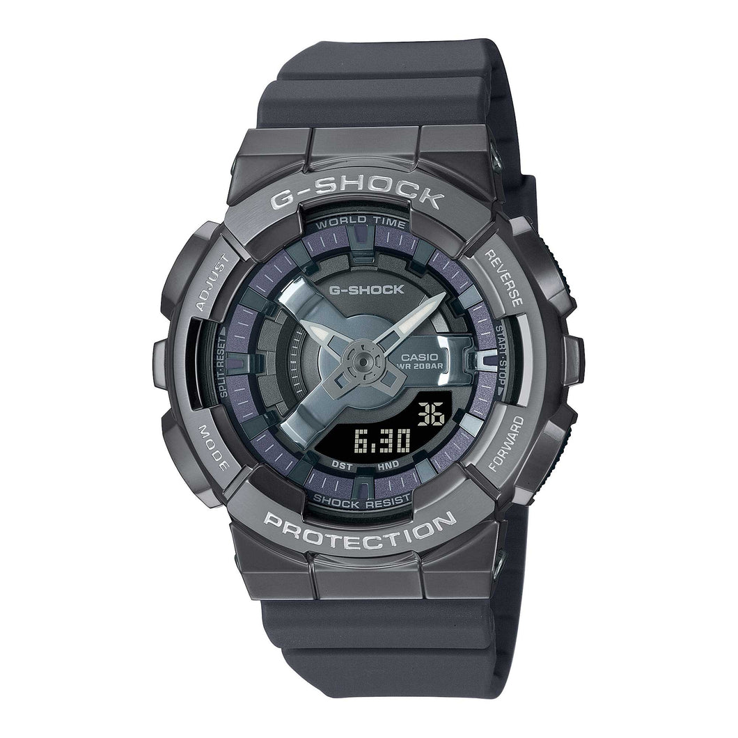 Casio G-Shock for Ladies' GM-110 Lineup Metal-Clad Grey Resin Band Watch GMS110B-8A GM-S110B-8A Watchspree