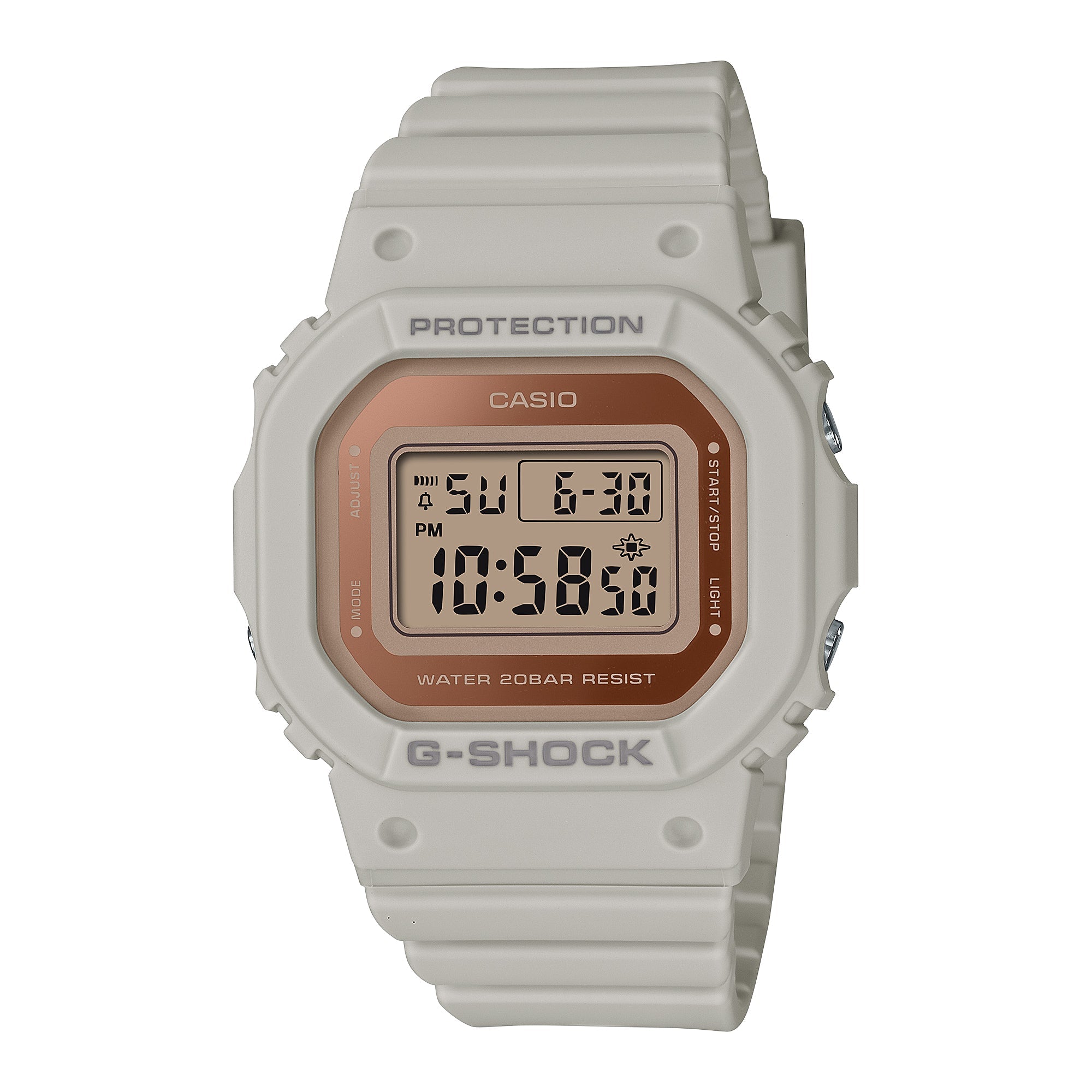 Casio G-Shock for Ladies' Iconic 5600 Series Lineup Light Grey Resin Band Watch GMDS5600-8D GMD-S5600-8D GM-DS5600-8 Watchspree