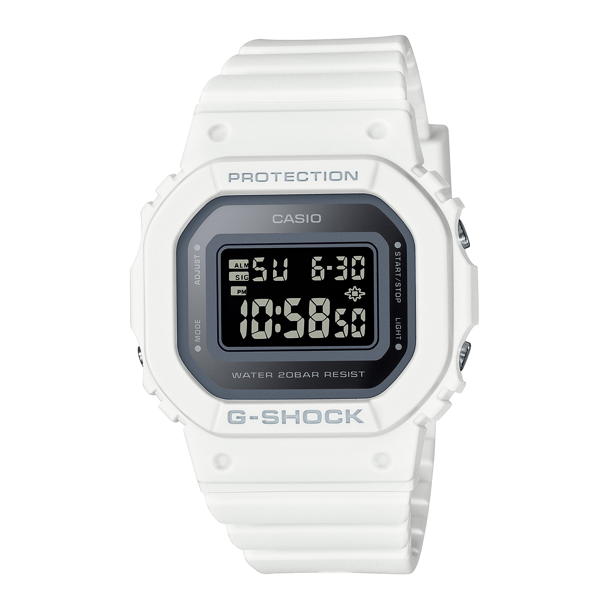 Casio G-Shock for Ladies' Iconic 5600 Series Lineup White Resin Band Watch GMDS5600-7D GMD-S5600-7D GM-DS5600-7 Watchspree