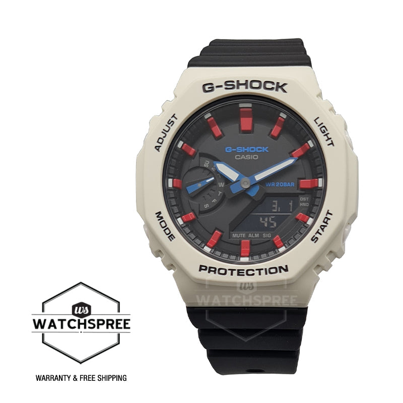 Casio G-Shock for Ladies' Tricolour Design Series Carbon Core Guard Structure Black Resin Band Watch GMAS2100WT-7A2 GMA-S2100WT-7A2 Watchspree