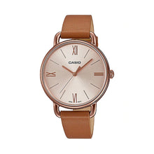 Load image into Gallery viewer, Casio Ladies&#39; Analog Brown Leather Strap Watch LTPE414RL-5A LTP-E414RL-5A Watchspree
