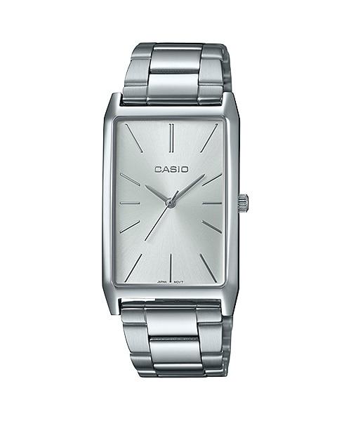 Casio Ladies' Analog Silver Stainless Steel Band Watch LTPE156D-7A LTP-E156D-7A Watchspree