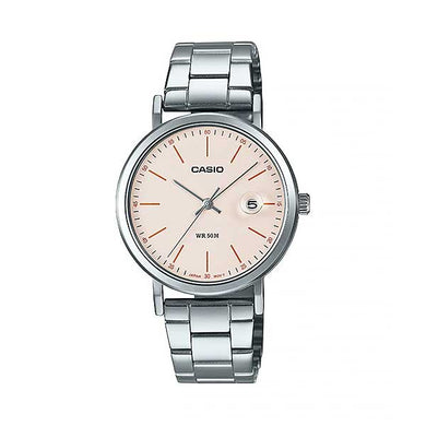 Casio Ladies' Analog Silver Stainless Steel Band Watch LTPE175D-4E LTP-E175D-4E Watchspree