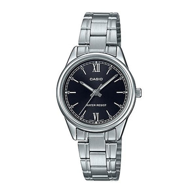 Casio Ladies' Analog Silver Stainless Steel Band Watch LTPV005D-1B2 LTP-V005D-1B2 Watchspree