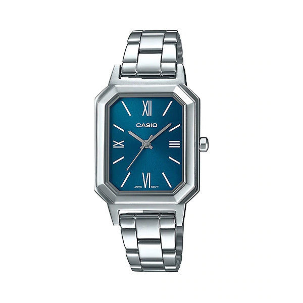 Casio Ladies' Analog Stainless Steel Band Watch LTPE168D-2B LTP-E168D-2B Watchspree