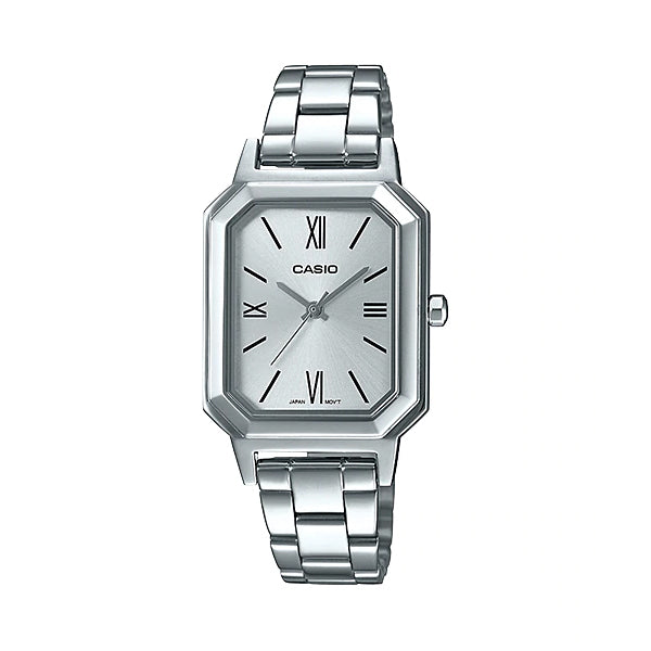 Casio Ladies' Analog Stainless Steel Band Watch LTPE168D-7B LTP-E168D-7B Watchspree
