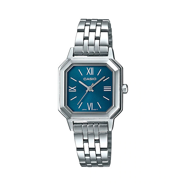 Casio Ladies' Analog Stainless Steel Band Watch LTPE169D-2B LTP-E169D-2B Watchspree