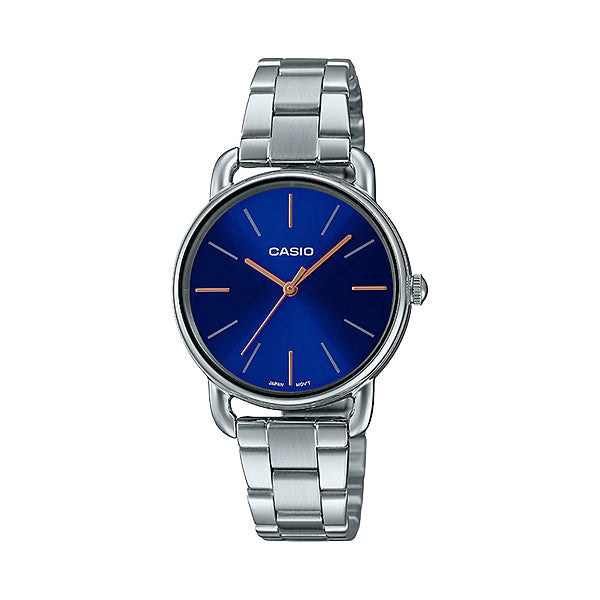 Casio Ladies' Analog Stainless Steel Band Watch LTPE412D-2A LTP-E412D-2A Watchspree