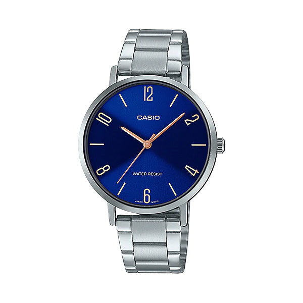 Casio Ladies' Analog Stainless Steel Band Watch LTPVT01D-2B2 LTP-VT01D-2B2 Watchspree