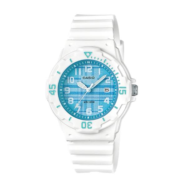 Casio Ladies' Diver Look Standard Analog White Resin Band Watch LRW200H-2C LRW-200H-2C Watchspree