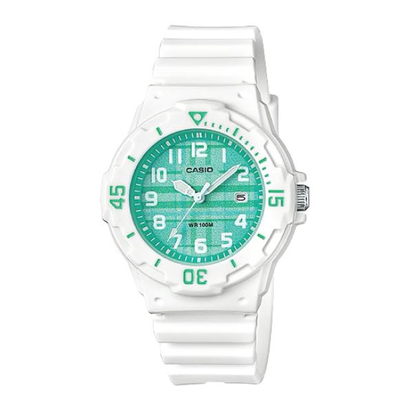 Casio Ladies' Diver Look Standard Analog White Resin Band Watch LRW200H-3C LRW-200H-3C Watchspree