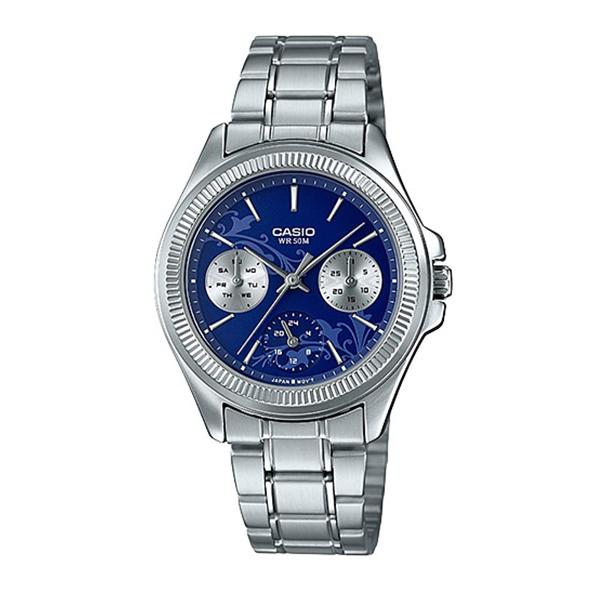 Casio Ladies' Enticer Series Silver Stainless Steel Band Watch LTP2088D-2A1 LTP-2088D-2A1 Watchspree