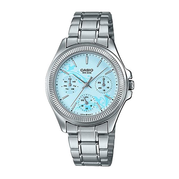 Casio Ladies' Enticer Series Silver Stainless Steel Band Watch LTP2088D-2A2 LTP-2088D-2A2 Watchspree