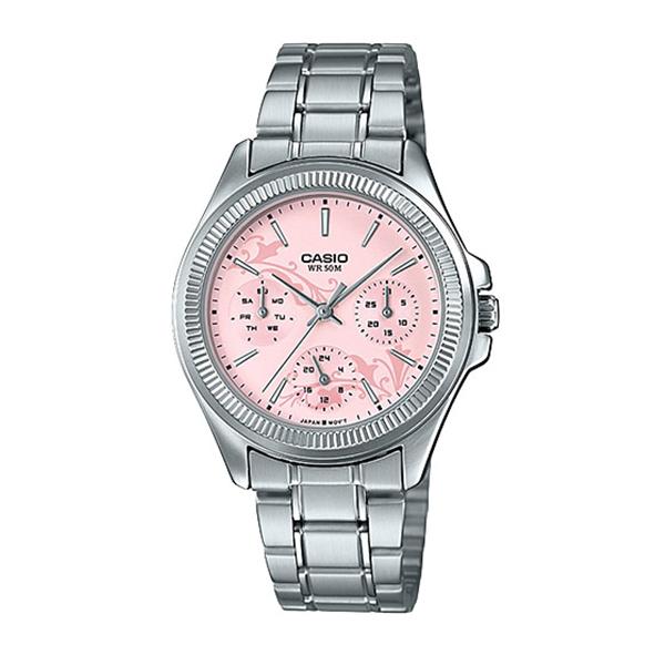 Casio Ladies' Enticer Series Silver Stainless Steel Band Watch LTP2088D-4A LTP-2088D-4A Watchspree