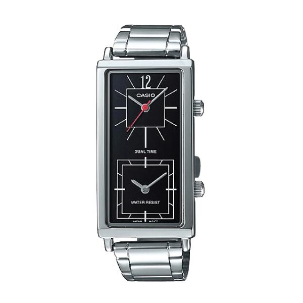 Casio Ladies' Fashion Enticer Series Silver Stainless Steel Watch LTPE151D-1B LTP-E151D-1B Watchspree