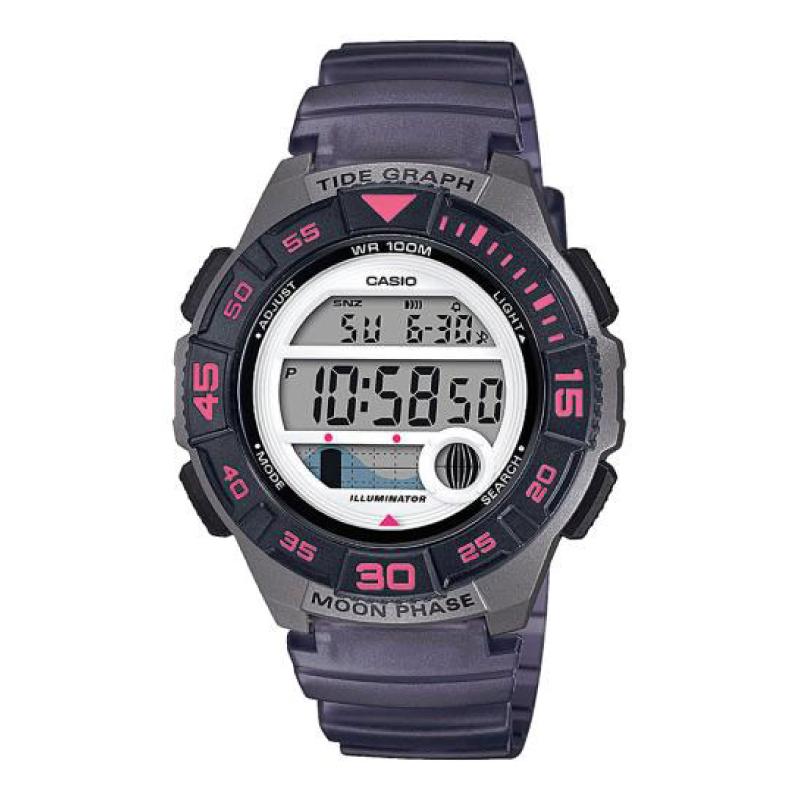 Casio Ladies' Sports Grey Resin Band Watch LWS1100H-8A LWS-1100H-8A Watchspree