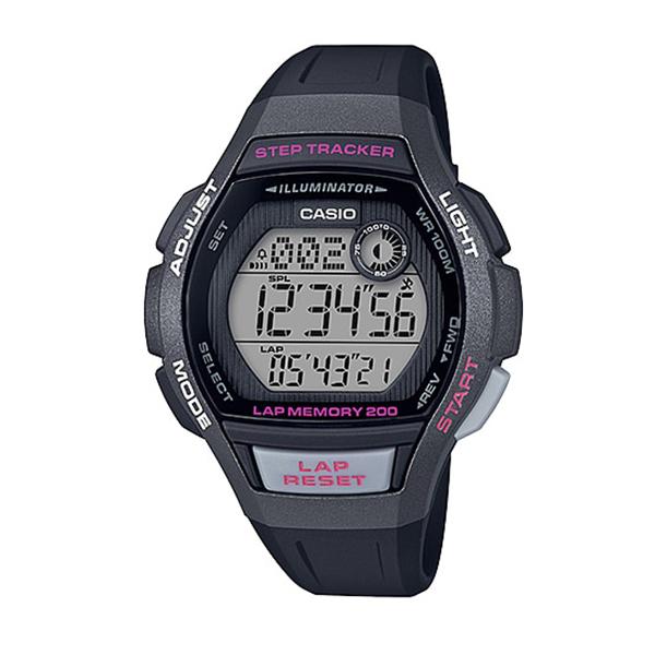 Casio Ladies' Sports Step Tracker Black Resin Band Watch LWS2000H-1A LWS-2000H-1A Watchspree