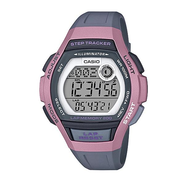 Casio Ladies' Sports Step Tracker Grey Resin Band Watch LWS2000H-4A LWS-2000H-4A Watchspree