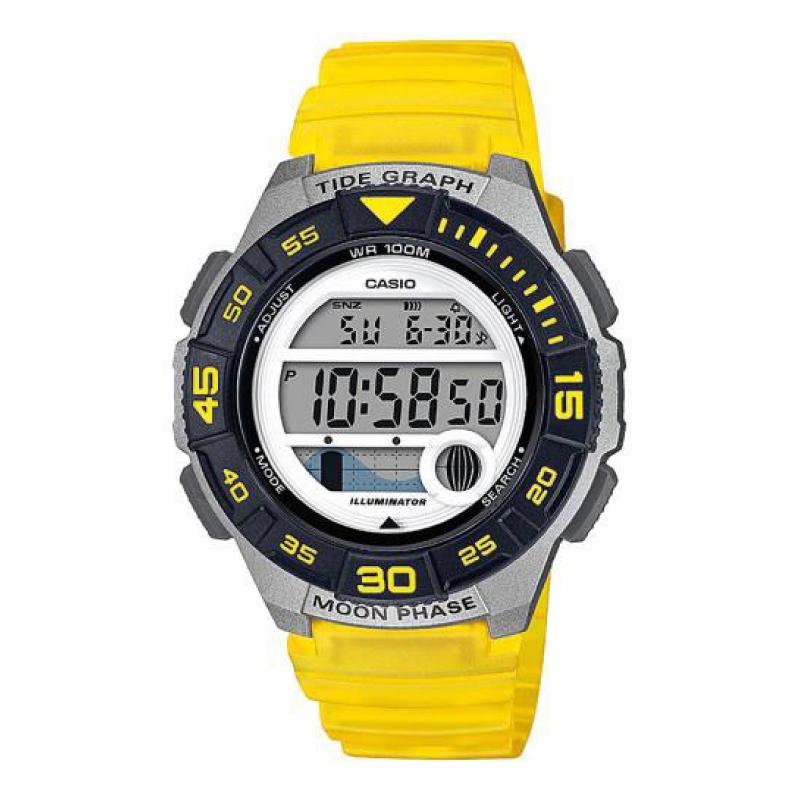 Casio Ladies' Sports Yellow Resin Band Watch LWS1100H-9A LWS-1100H-9A Watchspree