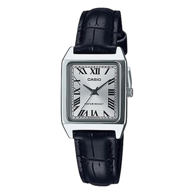 Casio Ladies' Standard Analog Black Leather Strap Watch LTPV007L-7B1 LTP-V007L-7B1 Watchspree