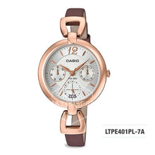 Load image into Gallery viewer, Casio Ladies&#39; Standard Analog Brown Leather Strap Watch LTPE401PL-7A LTP-E401PL-7A Watchspree
