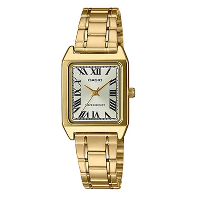 Casio Ladies' Standard Analog Gold Stainless Steel Band Watch LTPV007G-9B LTP-V007G-9B Watchspree