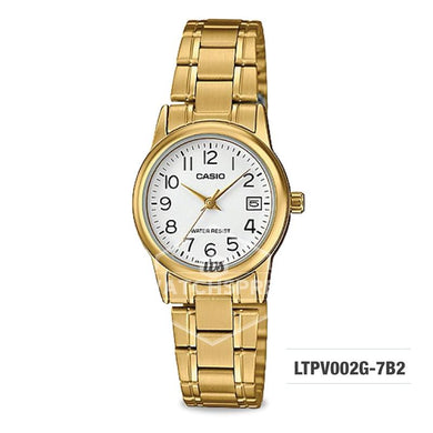 Casio Ladies' Standard Analog Gold Tone Stainless Steel Band Watch LTPV002G-7B2 LTP-V002G-7B2 Watchspree