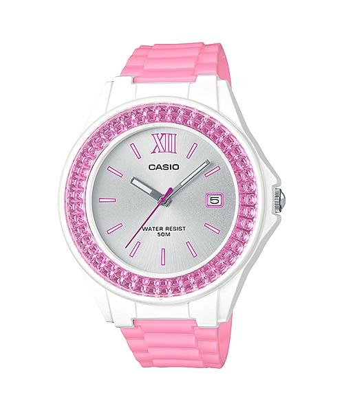 Casio Ladies' Standard Analog Pink Resin Band Watch LX500H-4E3 LX-500H-4E3 Watchspree
