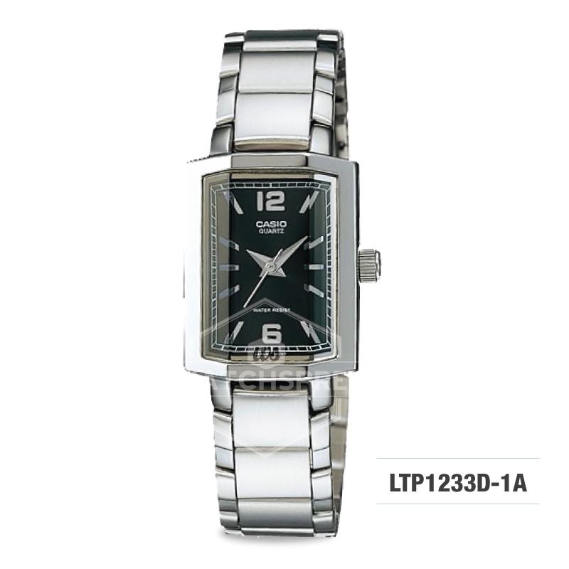 Casio Ladies' Standard Analog Silver Stainless Steel Band Watch LTP1233D-1A LTP-1233D-1A Watchspree