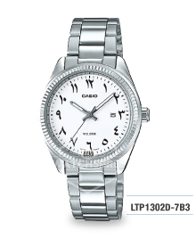Casio Ladies' Standard Analog Silver Stainless Steel Band Watch LTP1302D-7B3 LTP-1302D-7B3 Watchspree