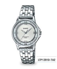 Casio Ladies' Standard Analog Silver Stainless Steel Band Watch LTP1391D-7A2 LTP-1391D-7A2 Watchspree