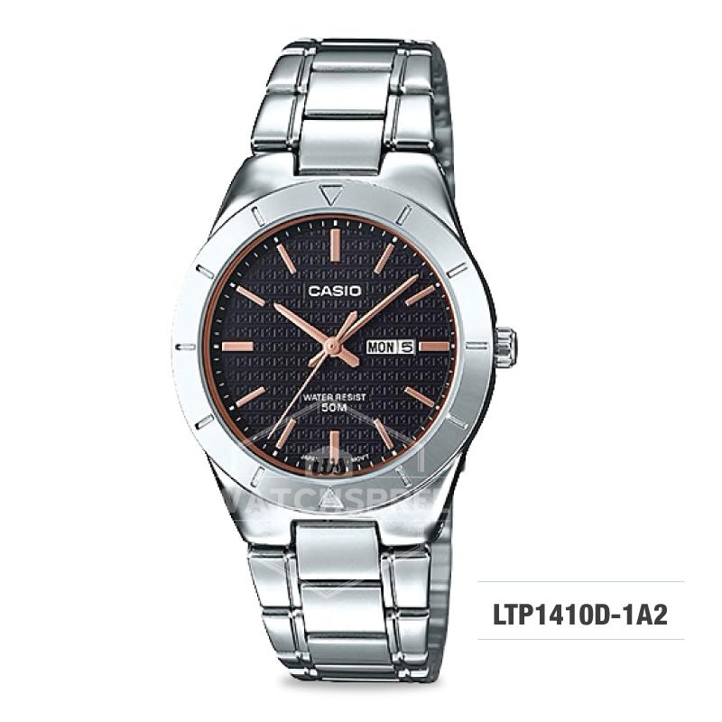 Casio Ladies' Standard Analog Silver Stainless Steel Band Watch LTP1410D-1A2 LTP-1410D-1A2 Watchspree