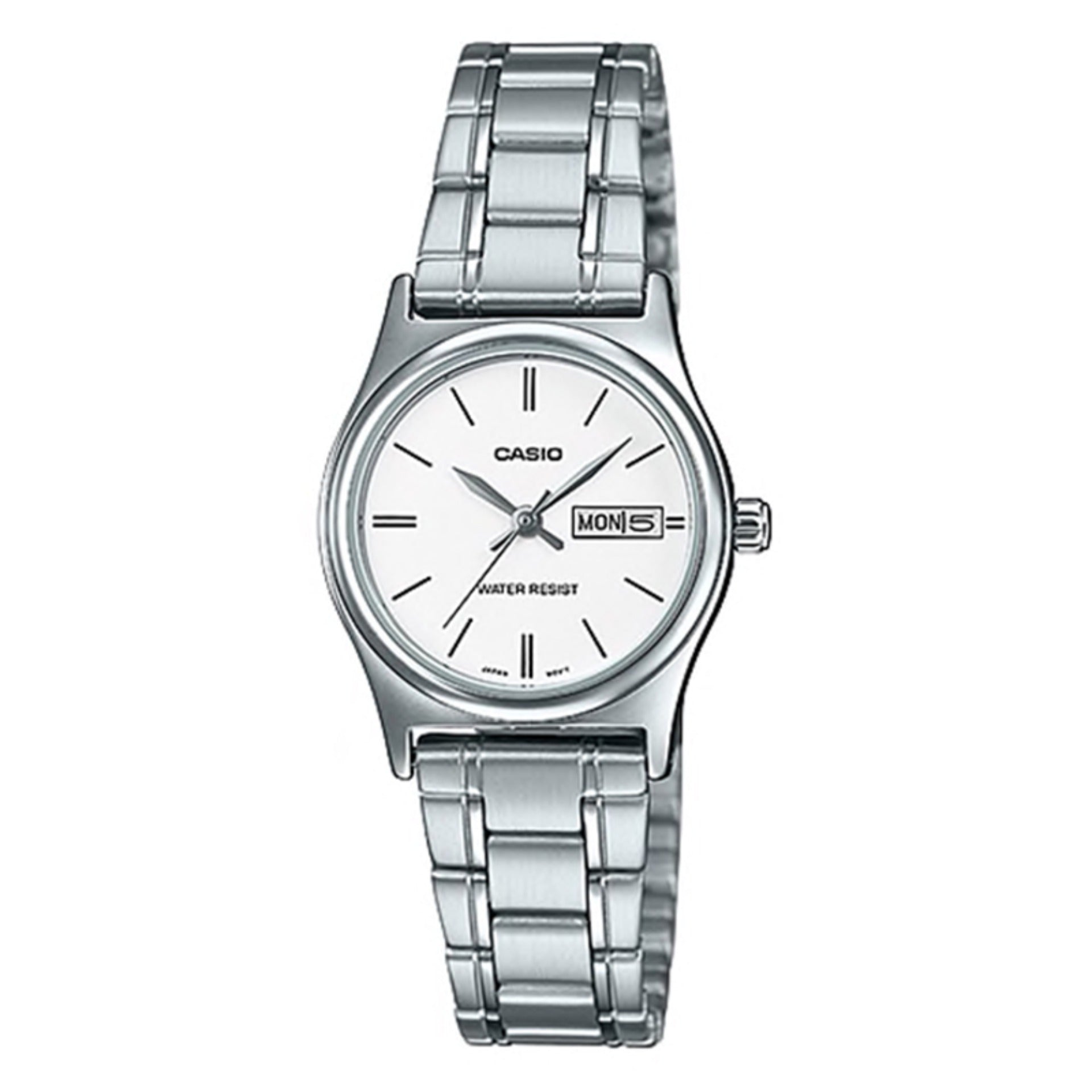 Casio Ladies' Standard Analog Silver Stainless Steel Band Watch LTPV006D-7B2 LTP-V006D-7B2 Watchspree
