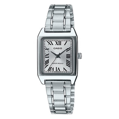 Casio Ladies' Standard Analog Silver Stainless Steel Band Watch LTPV007D-7B LTP-V007D-7B Watchspree