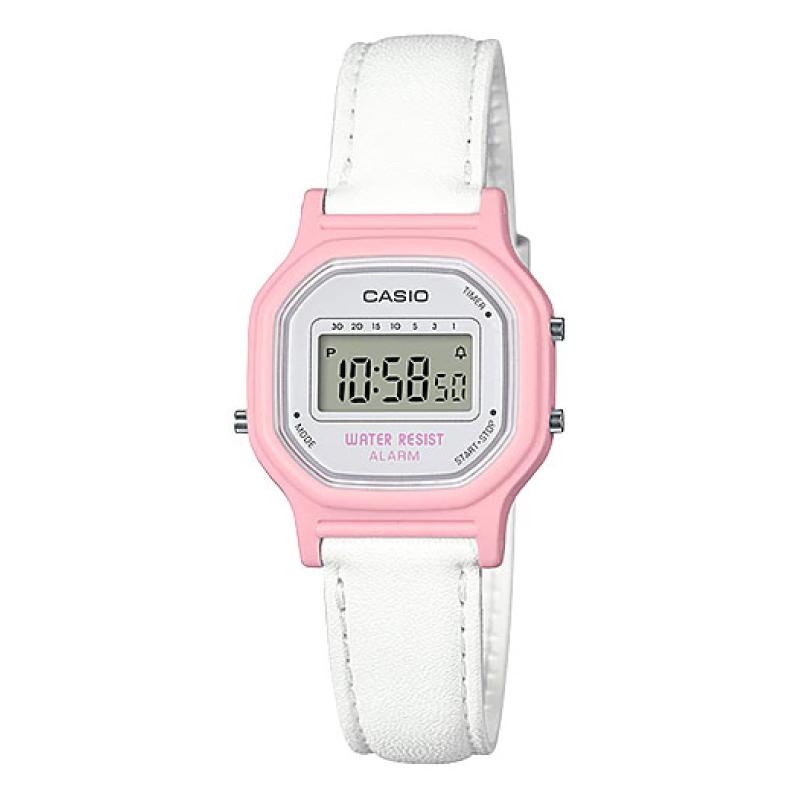 Casio Ladies' Standard Digital White Leather Band Watch LA11WL-4A LA-11WL-4A Watchspree