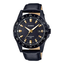 Load image into Gallery viewer, Casio Men&#39;s Analog Black Leather Band Watch MTP1290BL-1A1 MTP-1290BL-1A1 Watchspree
