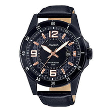 Load image into Gallery viewer, Casio Men&#39;s Analog Black Leather Band Watch MTP1291BL-1A2 MTP-1291BL-1A2 Watchspree
